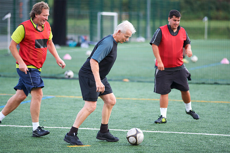 Players enjoying walking football at Horsley Football Club